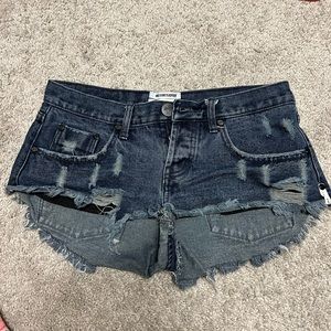 One Teaspoon Denim Shorts 26 Black
